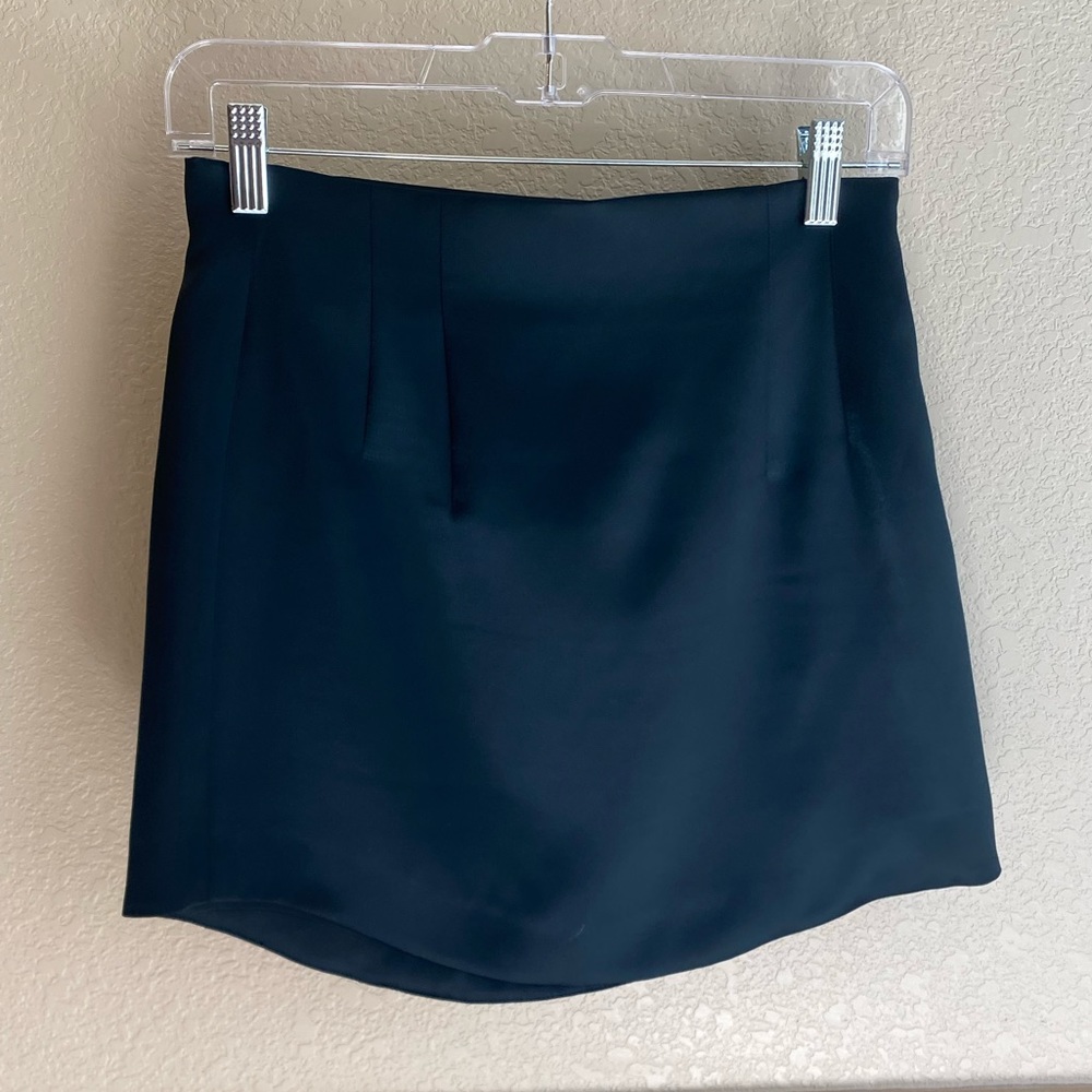 Zara Satin Effect High Waist Mini Skirt